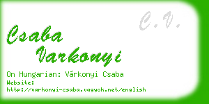 csaba varkonyi business card